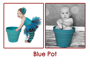 baby photo in pot